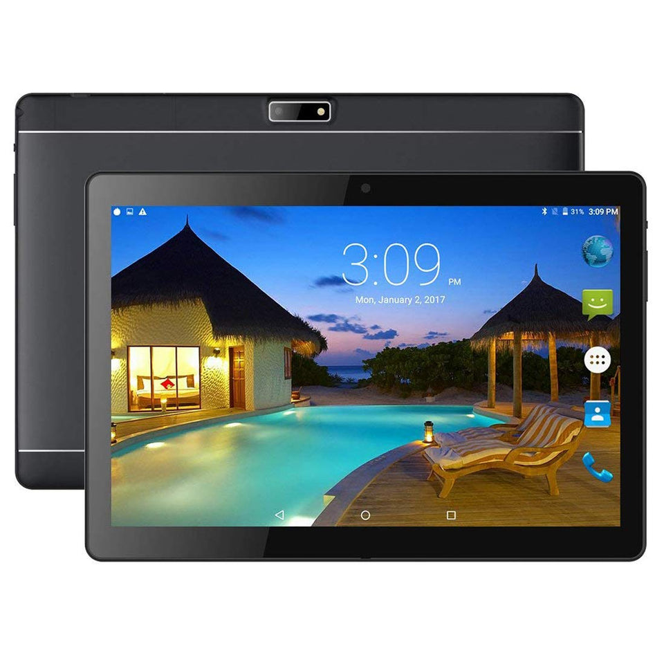 Beneve Último Tablet 2 + 32GB Almacenamiento Android 7.0 Nougat Dual Sim 4G Panel de 10.1 HD IPS Pulgadas, Procesador MTK QuadCore WiFi PC-Negro