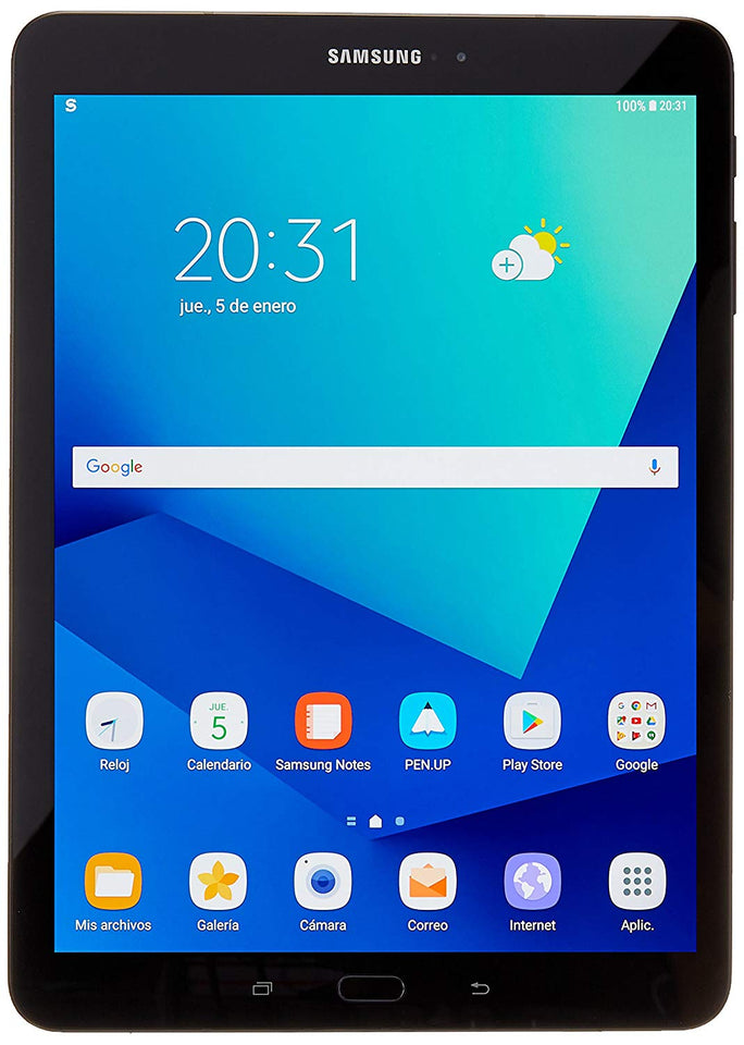 Samsung SM-T820NZKAMXO Tableta Galaxy Tab S3, Qualcomm Snapdragon 2.8 GHz, 4 GB, 32 GB Interno, Android 7.0, Color Negro