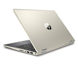 HP 14-cd0001la Laptop 14" HD Táctil, Intel Pentium Gold 2.3GHz, 4GB RAM, 500GB HDD, Gráficos Intel HD 610, carcasa dorada y base negra, Windows 10
