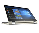 HP 14-cd0001la Laptop 14" HD Táctil, Intel Pentium Gold 2.3GHz, 4GB RAM, 500GB HDD, Gráficos Intel HD 610, carcasa dorada y base negra, Windows 10